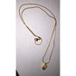 Womens Gold Tone Necklace with Chain and Baby Shoe w/ Pink Rhinestone (Month of Oct.)