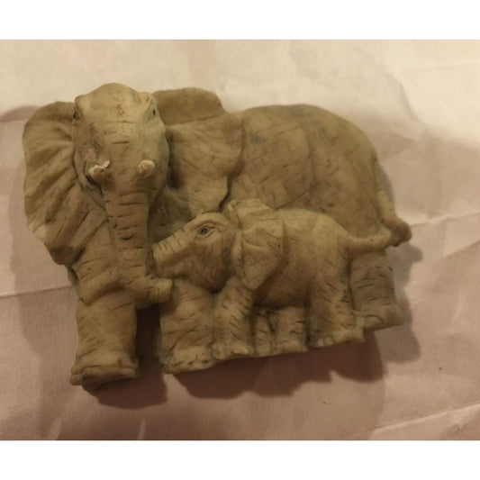 Mother Elephant & Baby Elephant Refrigerator Magnet - About 2 inches