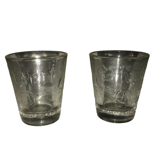 Calvert Reserve A & B Set of Two Clear Shot Glasses