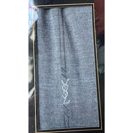 Yves Saint Laurent Mens Dress Socks - Gray - New in Sealed Box