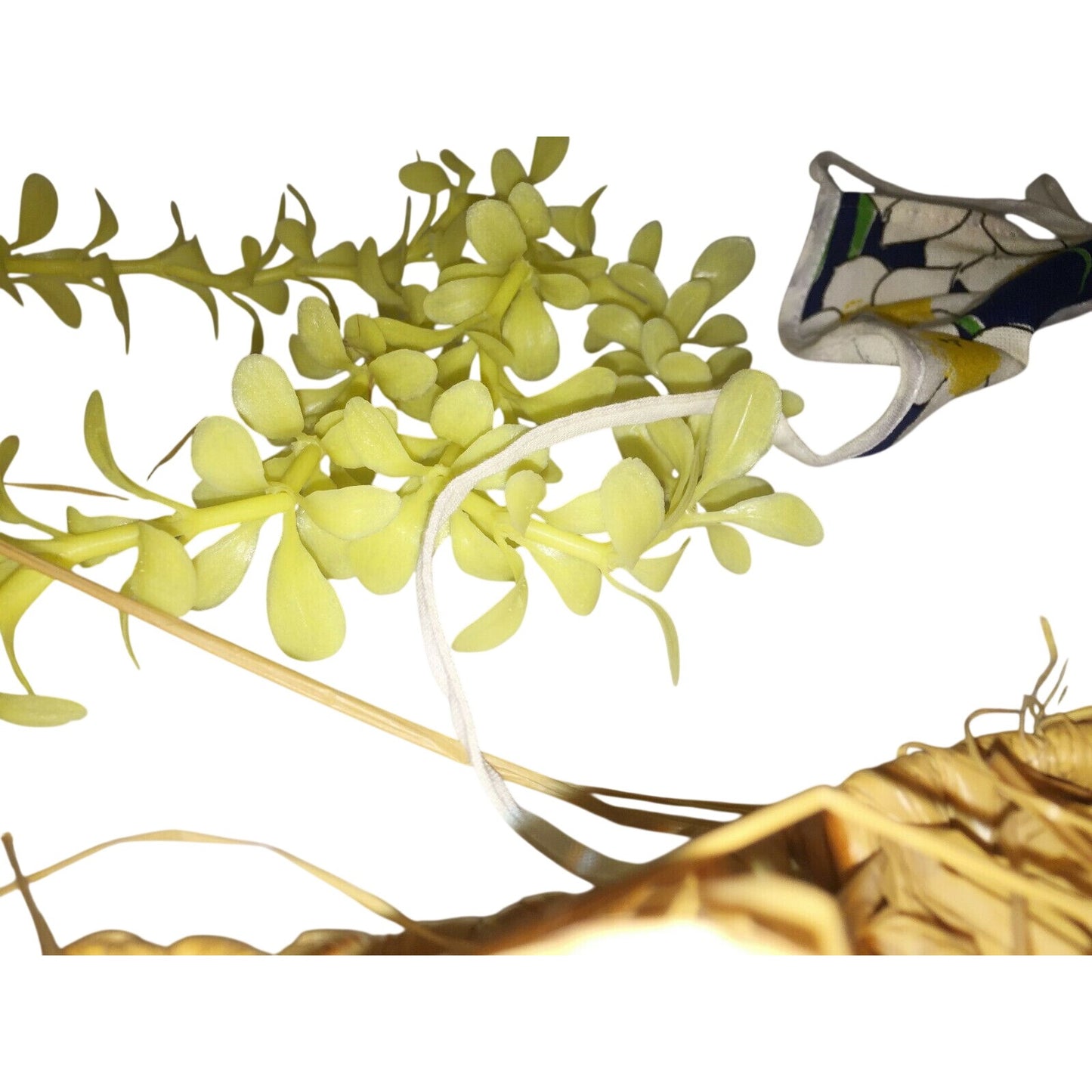 Vintage CHILD’S 3 PC HULA Outfit Hawaii Blue Yellow Lei Size S-M