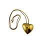 Women's Beautiful Gold Tone Necklace with Large Heart Pendant