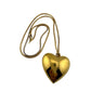 Women's Beautiful Gold Tone Necklace with Large Heart Pendant