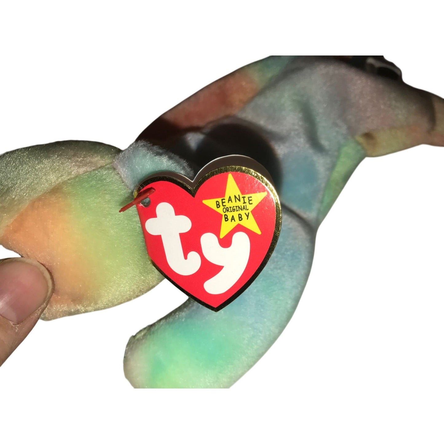 1998 Sammy the Bear tie-dye Beanie Baby TY Beanie Baby  A+ Stuff Plush Toys / Stuffed Animals