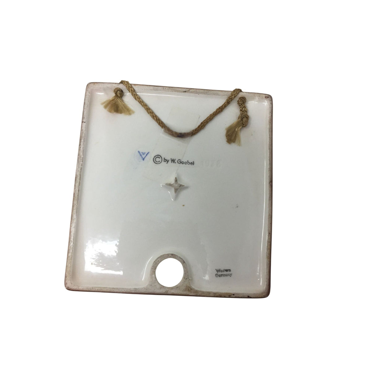 Vintage M.I. Hummel Goebel #93 "Little Fiddler" (Hum 93) Square Ceramic Wall Plaque M.I. Hummel  A+ Stuff ceramic wall plaque