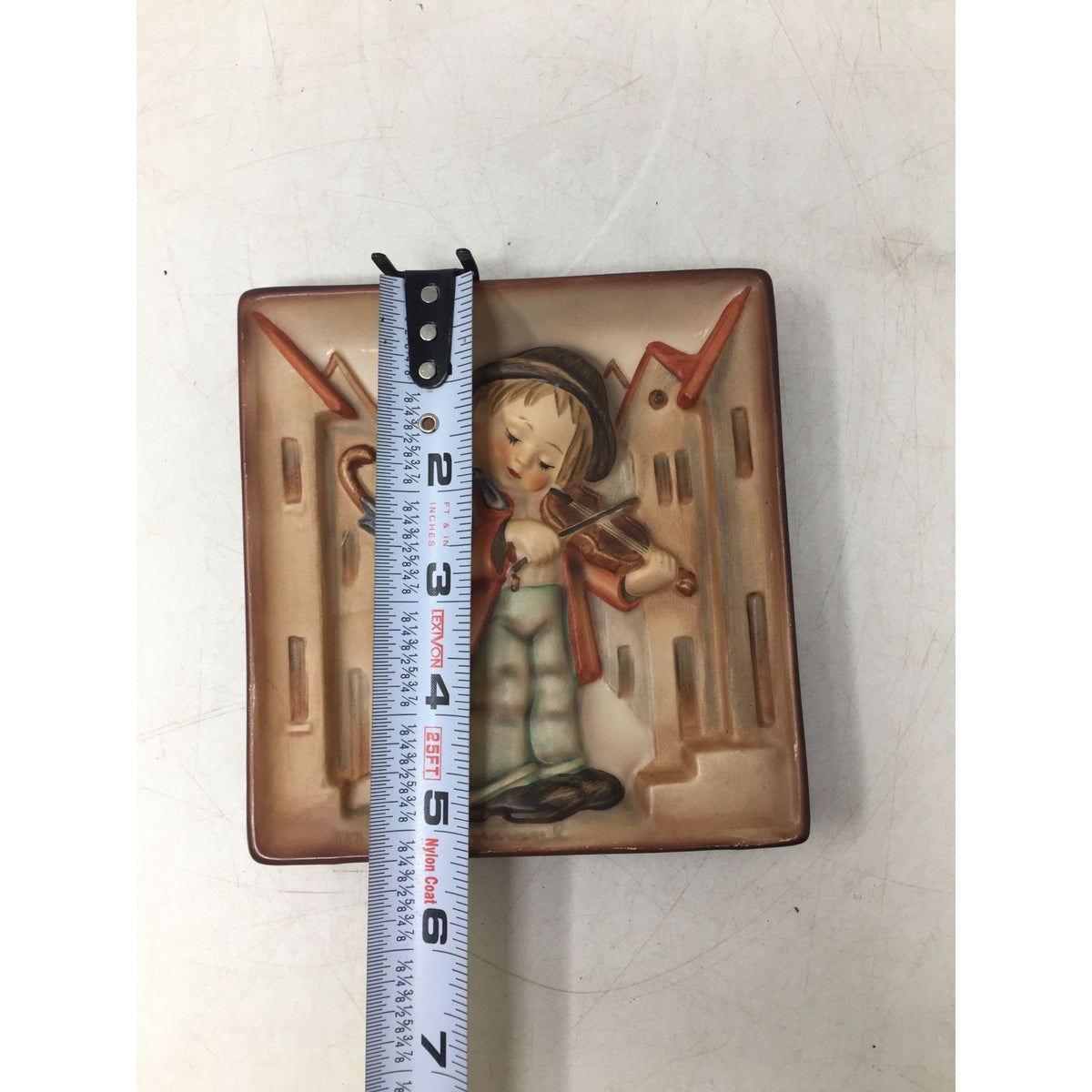 Vintage M.I. Hummel Goebel #93 "Little Fiddler" (Hum 93) Square Ceramic Wall Plaque M.I. Hummel  A+ Stuff ceramic wall plaque