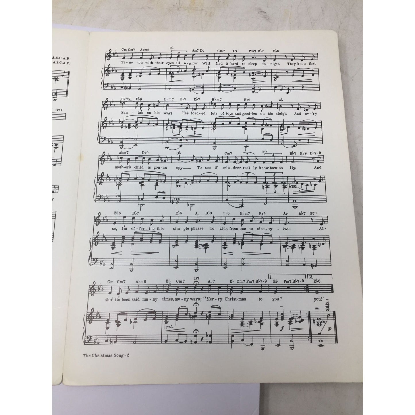 1946 Edwin H. Morris & Company sheet music publication for "The Christmas Song" A+ Stuff  A+ Stuff SHEET MUSIC
