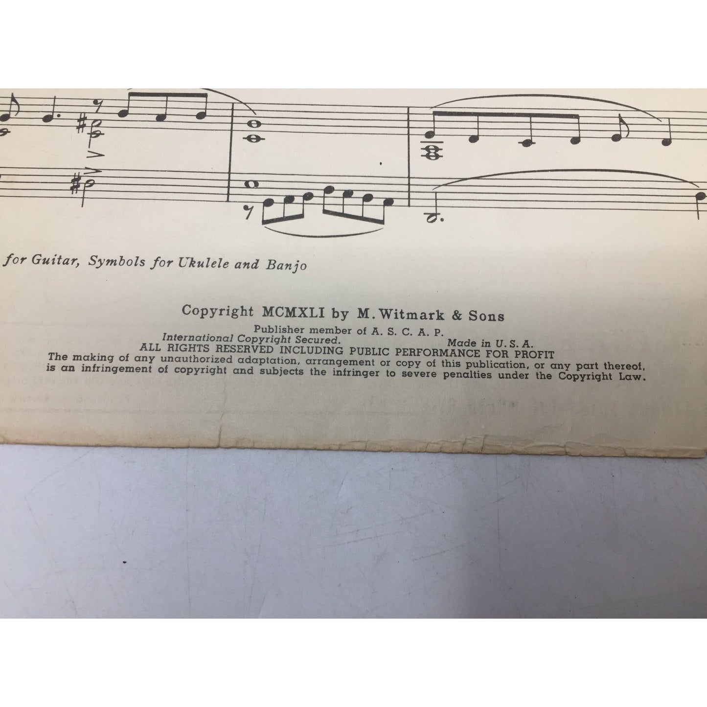 Vintage Sheet Music for "Don't Take Your Love From Me" A+ Stuff  A+ Stuff Sheet Music
