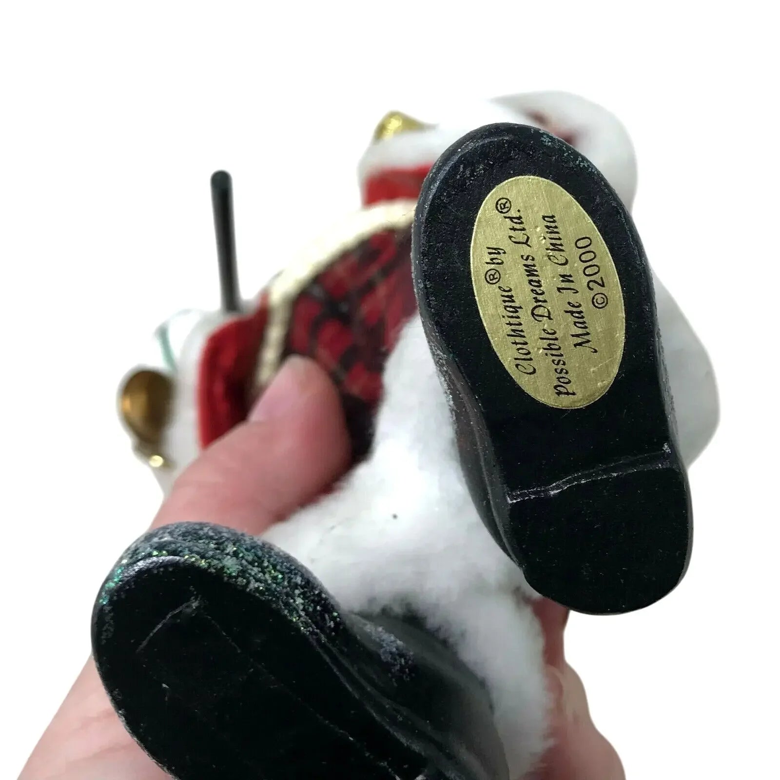 Smiling SNOWMAN with Broom and Bell CHRISTMAS Decor Holidays Xmas A+ Stuff
