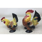 Two Vintage Colorful Ceramic Rooster/Hen Figurines