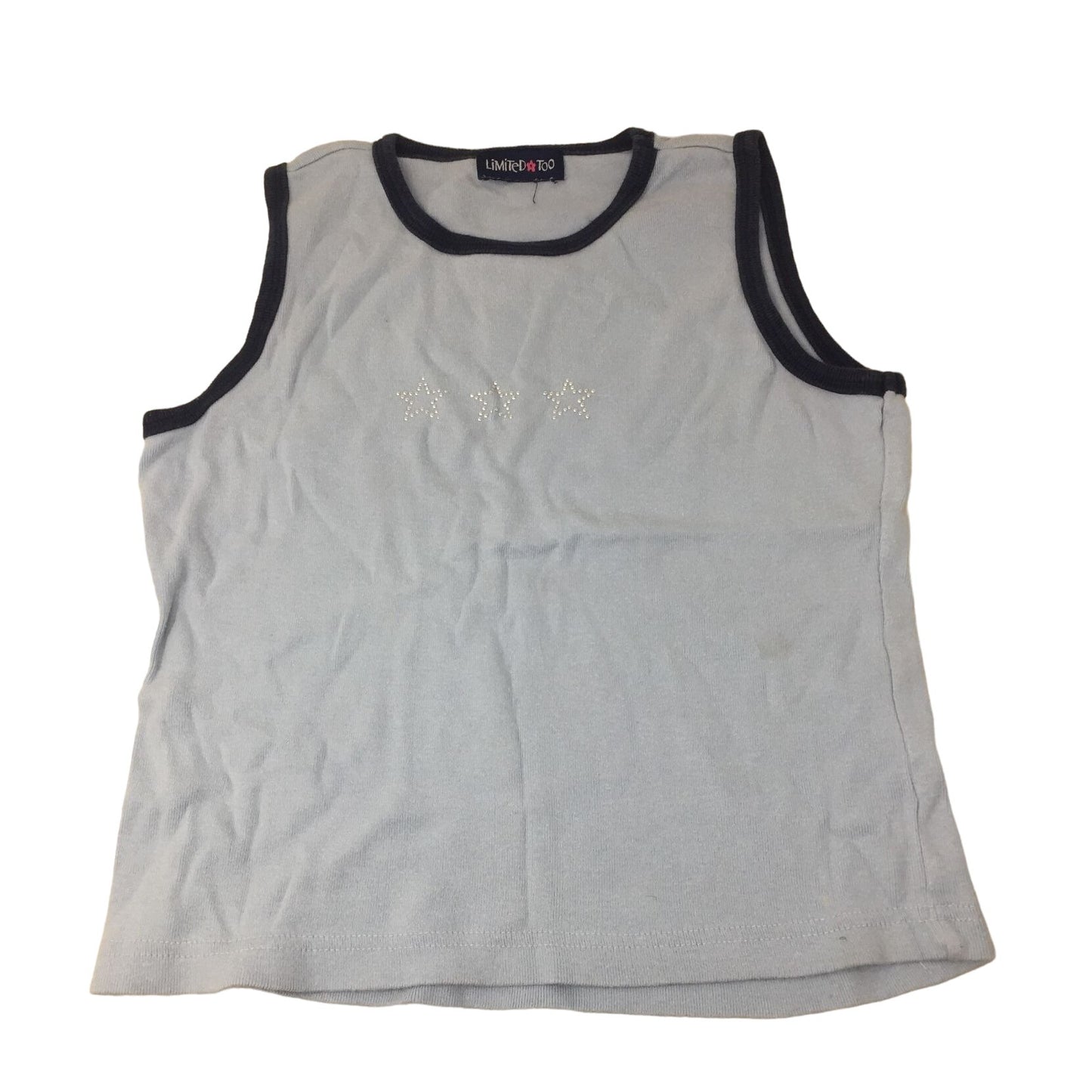 Girls Limited Too Blue Tank Top Shirt w/ Stars on it (No Size but Measurements Provided)