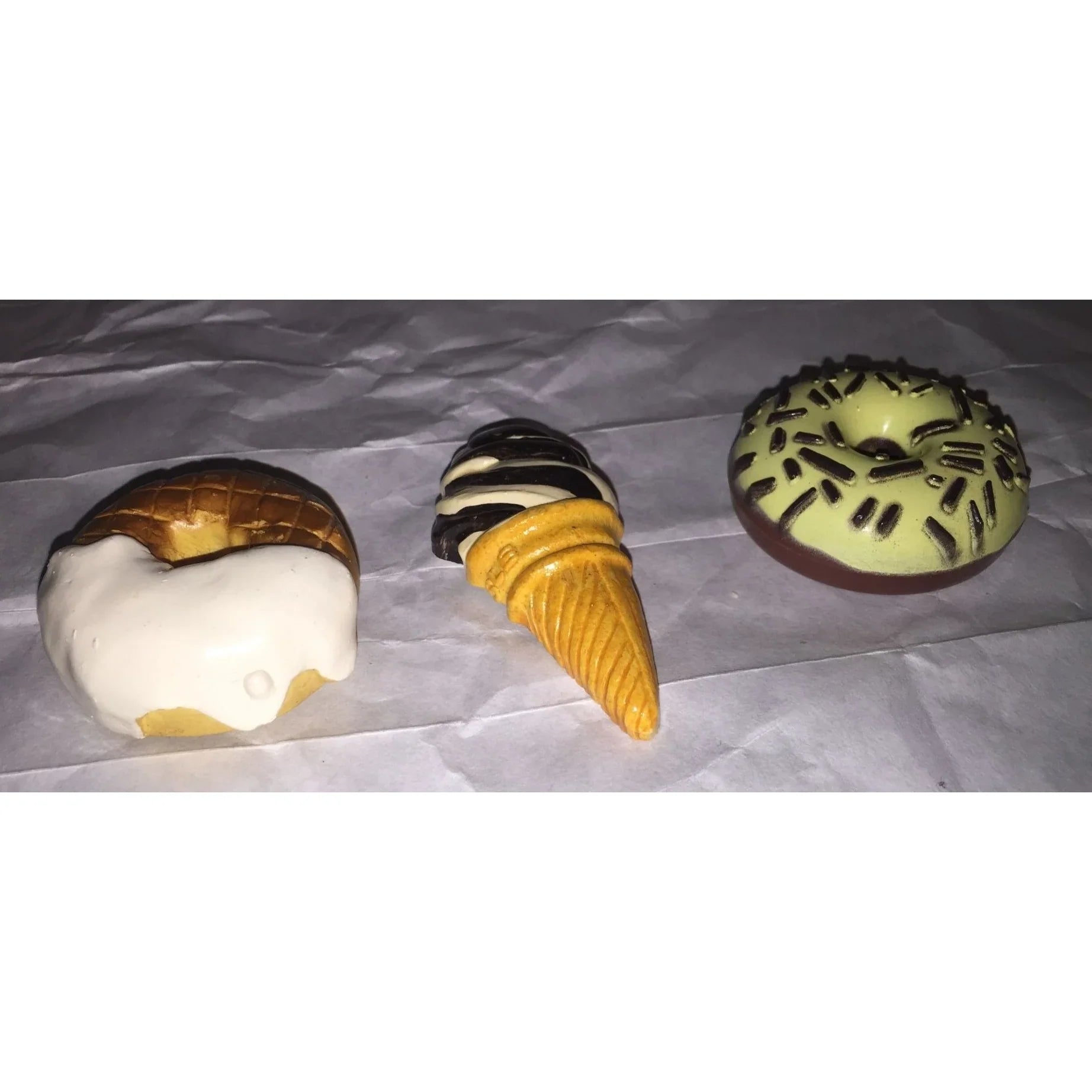 Set of 3 Vintage Dessert Refrigerator Magnets (Ice cream & Donuts) - A+ Stuff