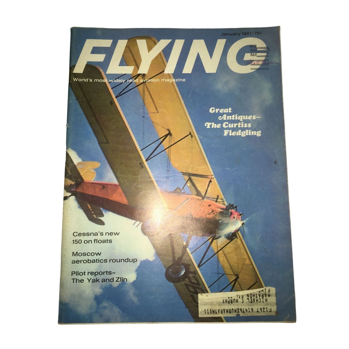 Vintage January 1967 FLYING "World's Most Widely Read Aviation Magazine"