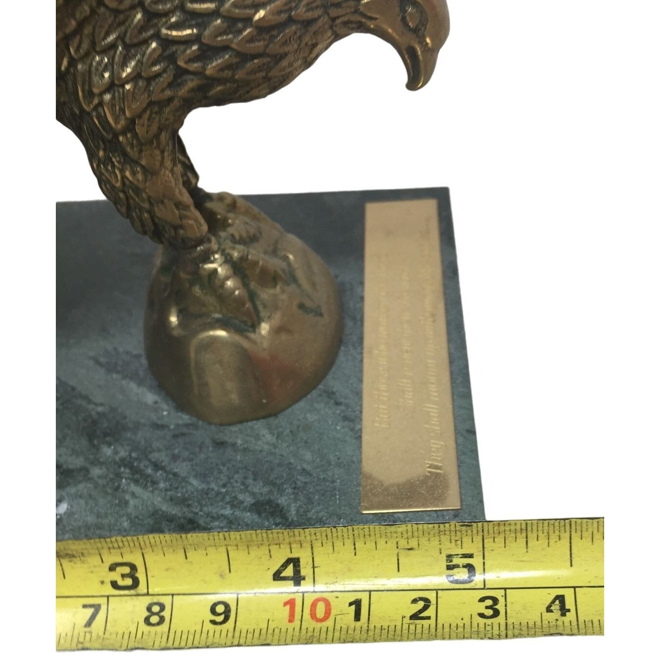 Eagle Statuette Bookends - Bible Verse -- But those who ait on the lord Shall renew their strenth: They shall mount up with wings like eagle