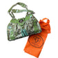 Sharif Green Snake Pattern Satchel Handbag NWT but has Peeling