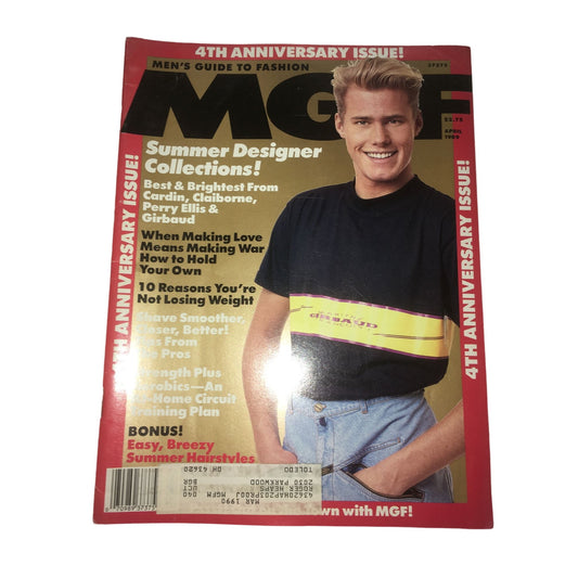 MGF MEN’S GUIDE TO FASHION MAGAZINE April 1989