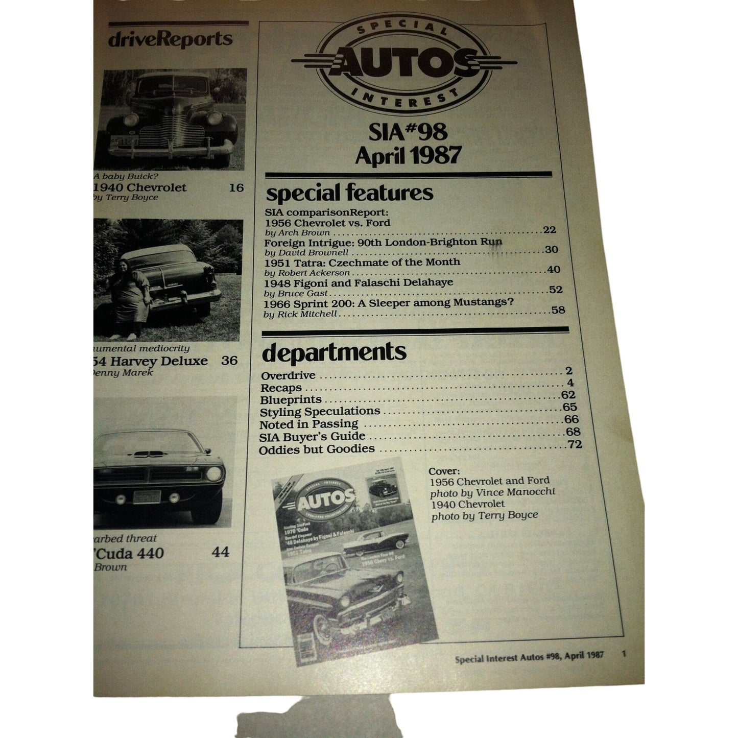 Special Interest Autos 1920-1970 Collector Cars Vintage Magazine