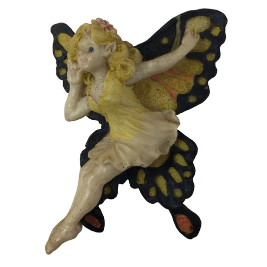 Fairy Girl Blonde Hair, Blue Eyes With Butterfly- Refrigerator Magnet