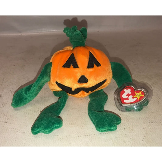 Vintage 1998 TY Beanie Baby Pumpkin the Pumpkin Plush w/ Tags