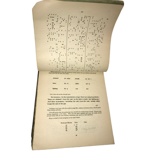 Stenotype Speed Manual 1936 - Vintage typing textbook- Published by The Stenotype Company