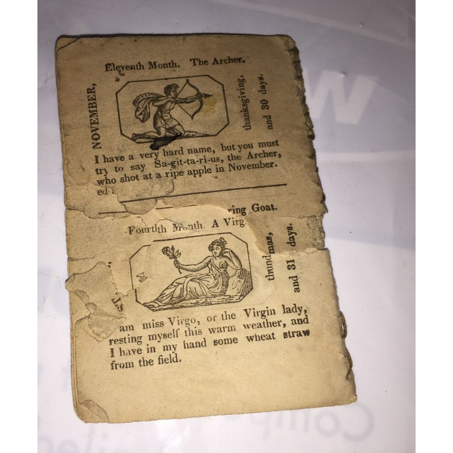 Little Franks Almanack to Show Little Boys and Girls Their Play Days Antique Booklet