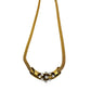 Vintage Givenchy Mesh / Herringbone / Snake Necklace w Floating Rhinestones