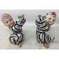 2 Vintage 1950s Japan Ucagco Child Figural Candle Holders/ Bud Vases