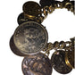 Vintage 1950s Older Foreign Coin Bracelet - Coins from Around the World