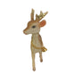 Vintage Plastic Swivel Head Small Miniature reindeer Figurine Wearing Bell Necklace