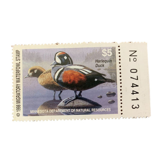 Vintage Collectible 1998 Migratory Waterfowl Stamp Minnesota Dept. Of Natural Resources