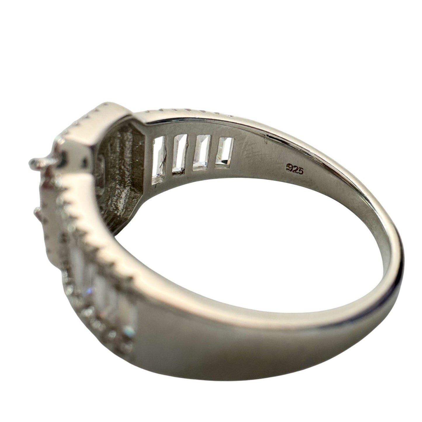 Asscher Cut 2.50 ct Lab Created White Sapphire Ring size 10