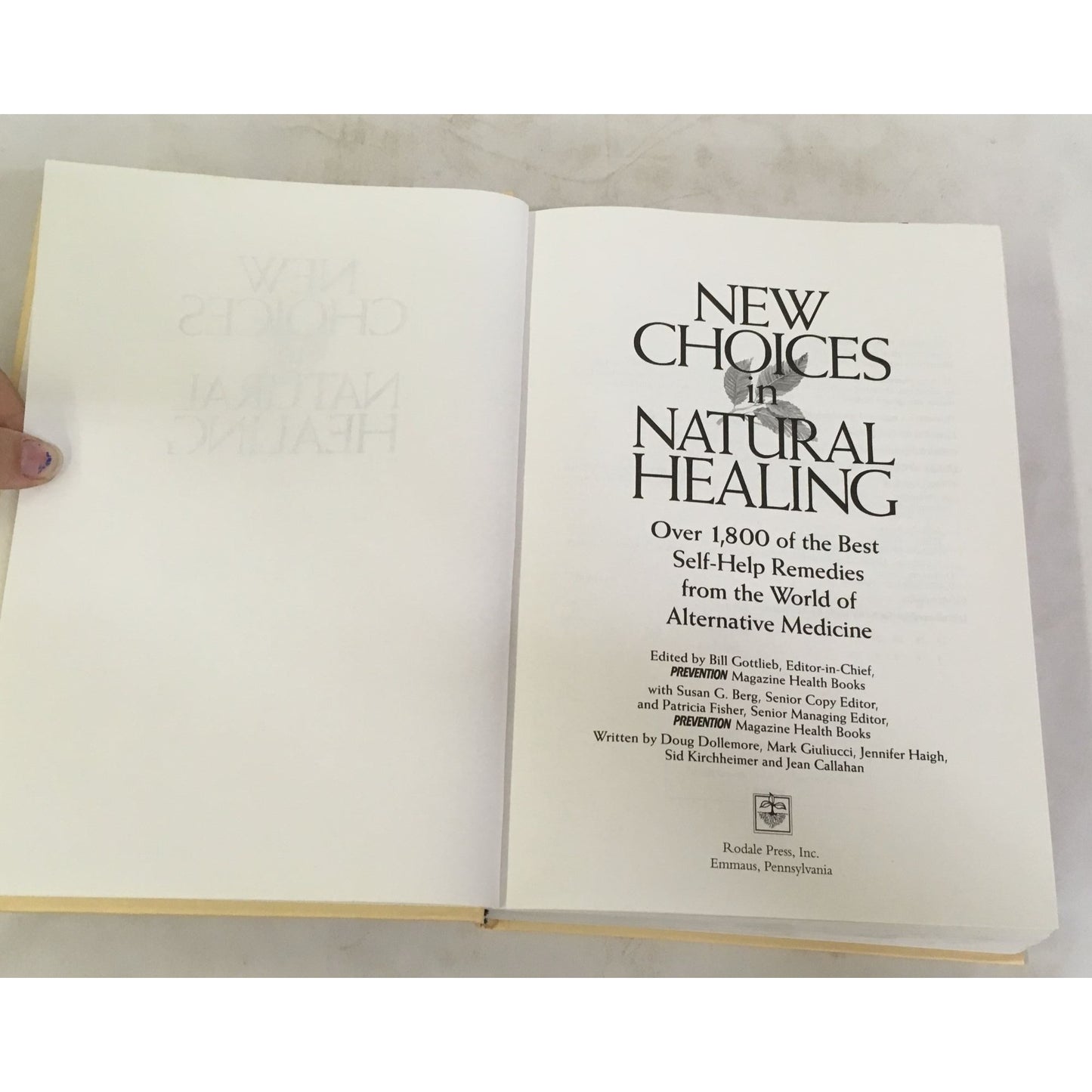 New Choices in Natural Healing Hardcover Book by Bill Gottlieb