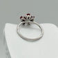 Natural Ruby Flower Ring -  Sterling Silver  - Size 7 - Simply Beautiful! A+ Stuff  A+ Stuff ring