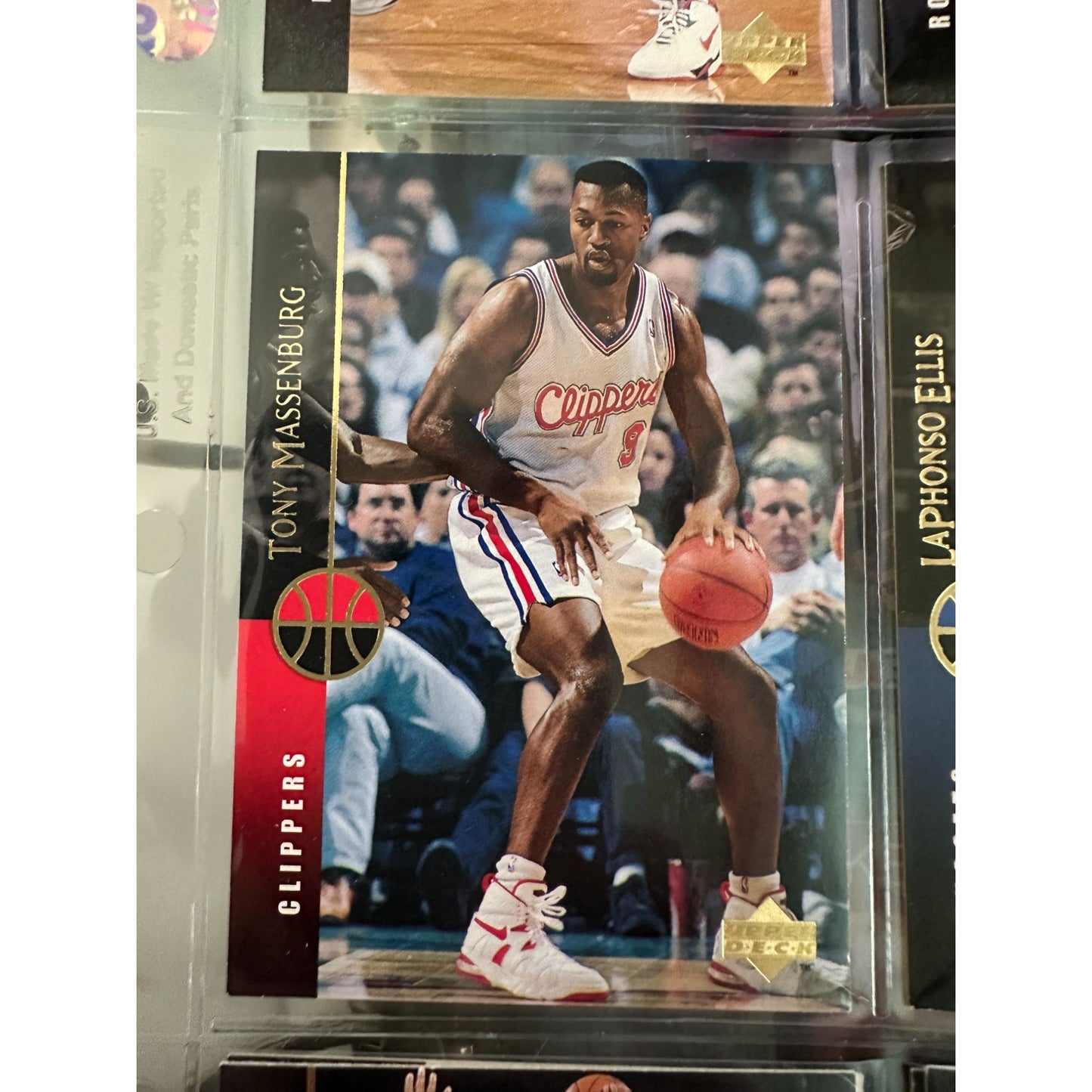 1994-95 Upper Deck NBA Basketball Cards Lot Featuring Jo Jo English Kenny Smith Terry Porter & Tony Massenburg