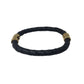 Women's Black Braided Bracelet with Gold Hardware