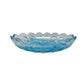 Vintage Blue Glass 2 Section Divided Relish Dish 7x5''