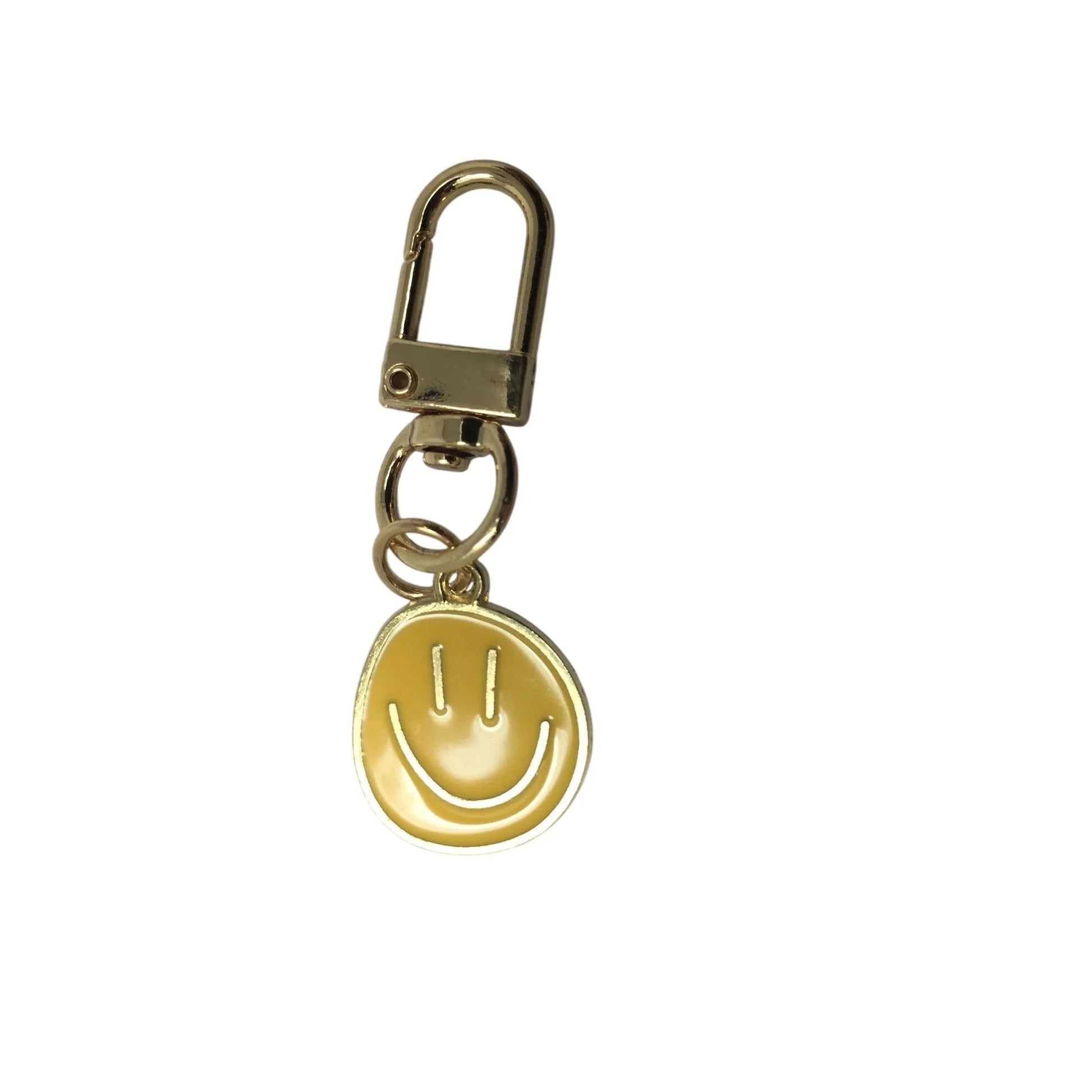 3 Gold Toned Charm Keychains (1 Smiley Face and 2 Hearts) - A+ Stuff - Jewelry - A+ Stuff