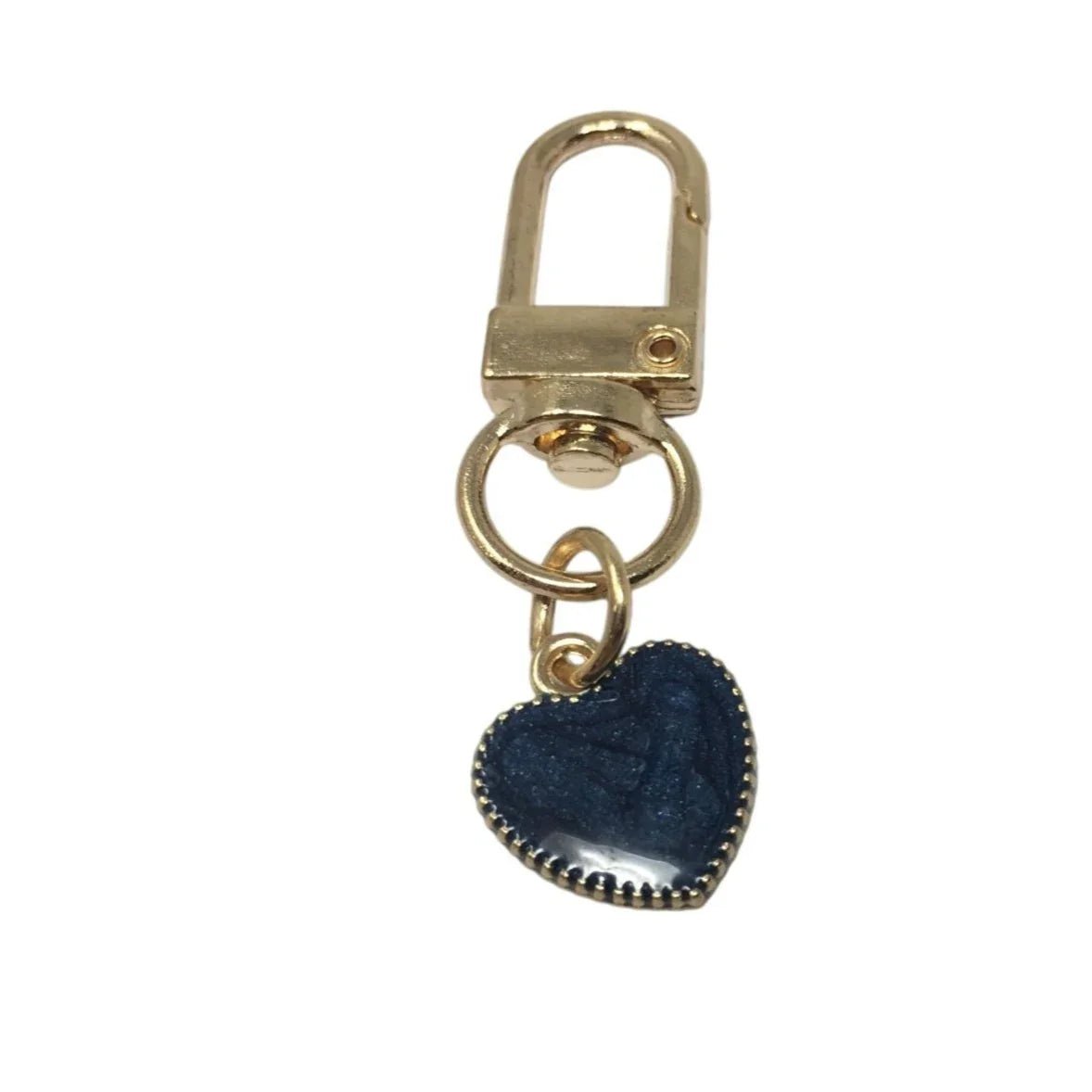 3 Gold Toned Charm Keychains (1 Smiley Face and 2 Hearts) - A+ Stuff - Jewelry - A+ Stuff