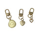 3 Gold Toned Charm Keychains (1 Smiley Face and 2 Hearts) - A+ Stuff - Jewelry - A+ Stuff