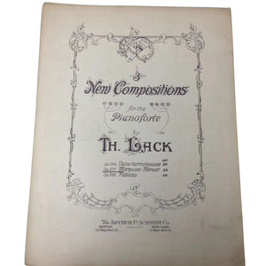 3 Nen Compositions for the Pianoforte by Th Lack Vintage Sheet music
