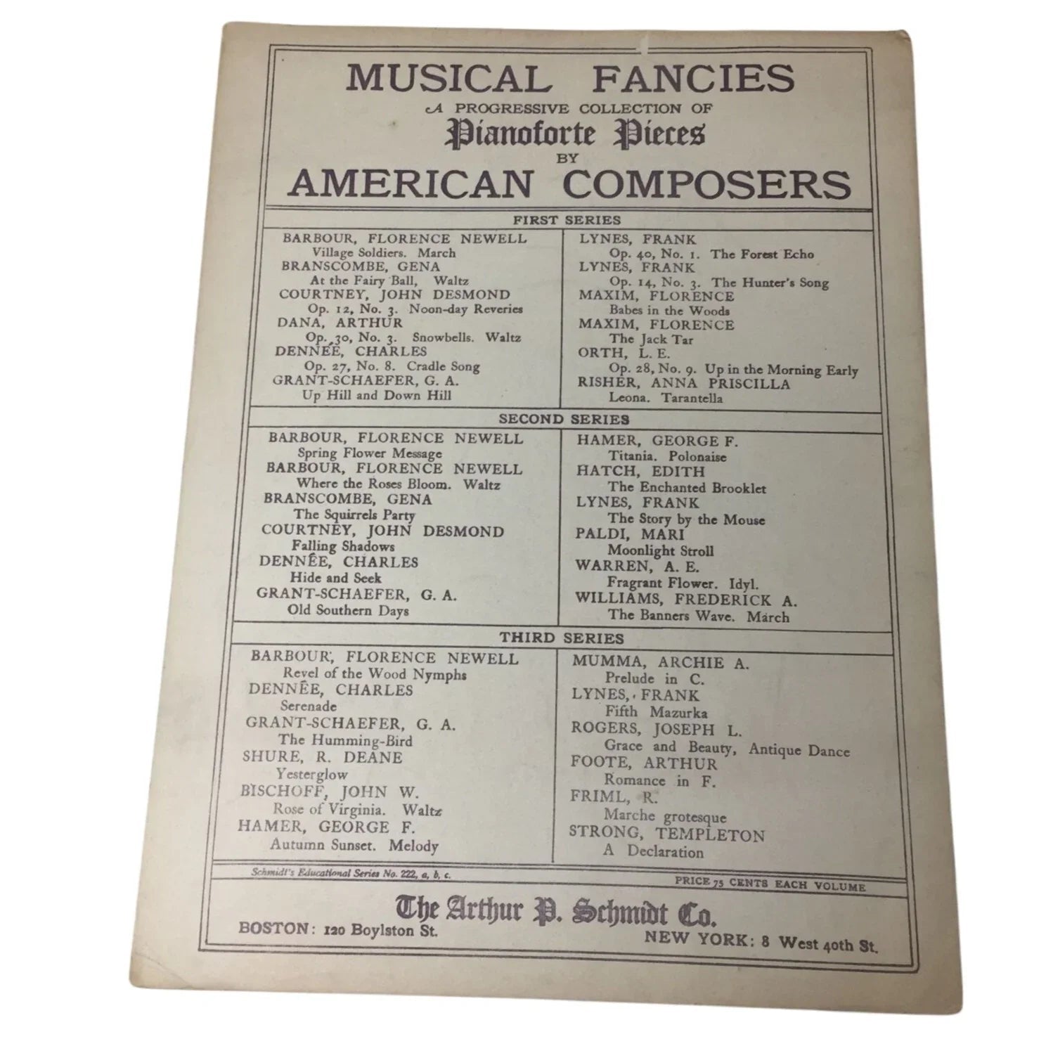 3 Nen Compositions for the Pianoforte by Th Lack Vintage Sheet music - A+ Stuff - sheet music - A+ Stuff