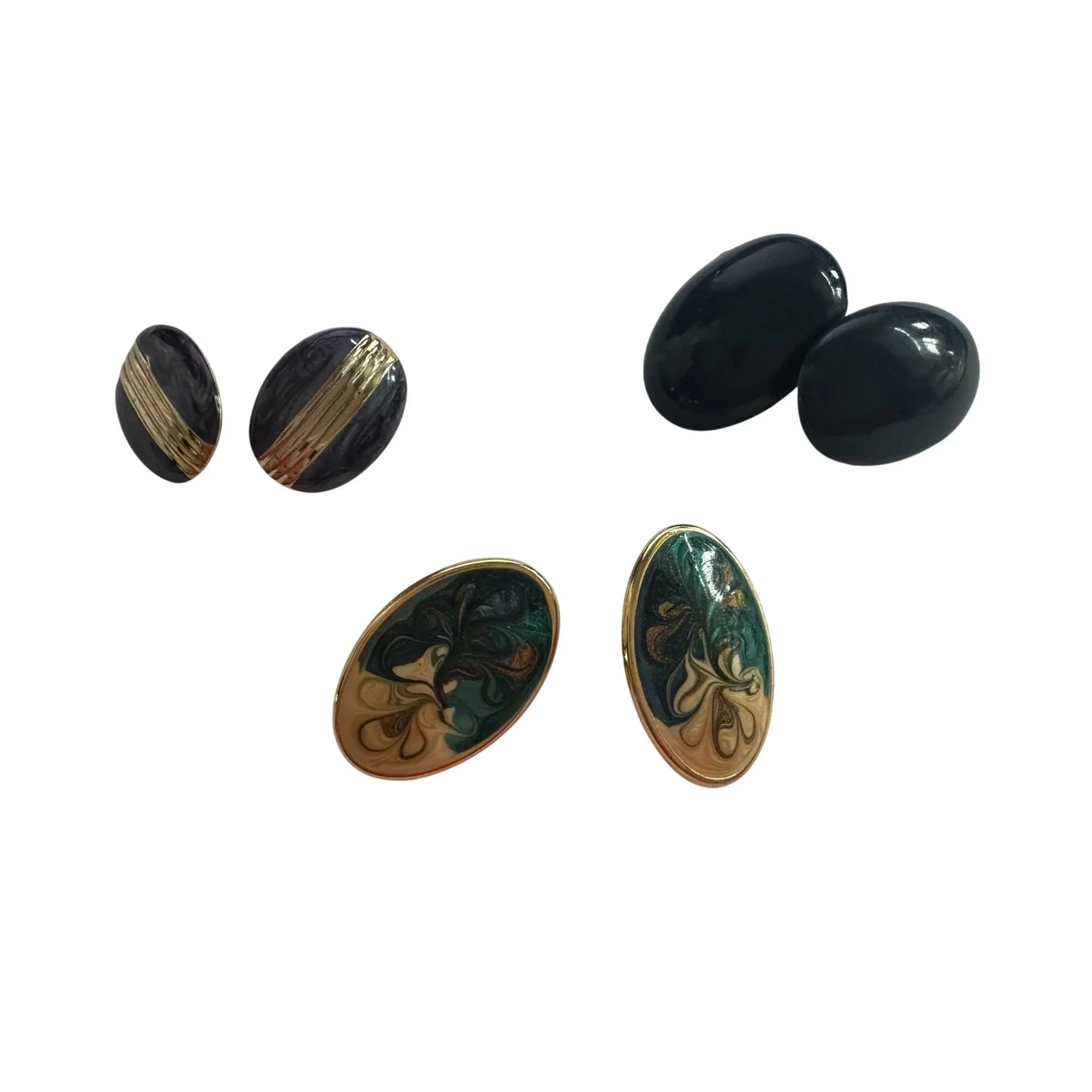 3 Pairs of Women's Vintage Stud Earrings - A+ Stuff - earrings - A+ Stuff