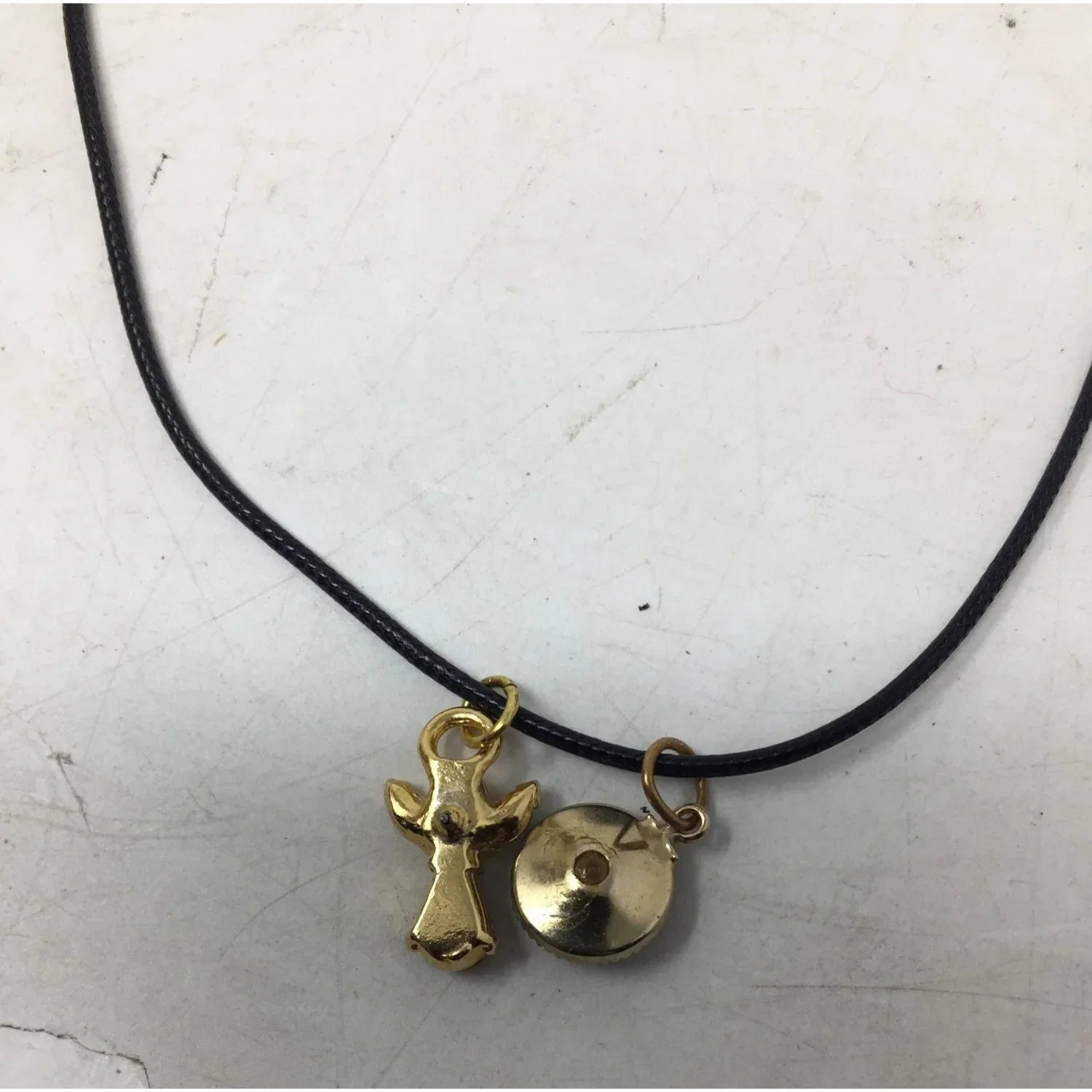 3 Vintage Pendants/Charms with Necklace (Heart, Angel and Circle Pendant) - A+ Stuff - necklaces - A+ Stuff