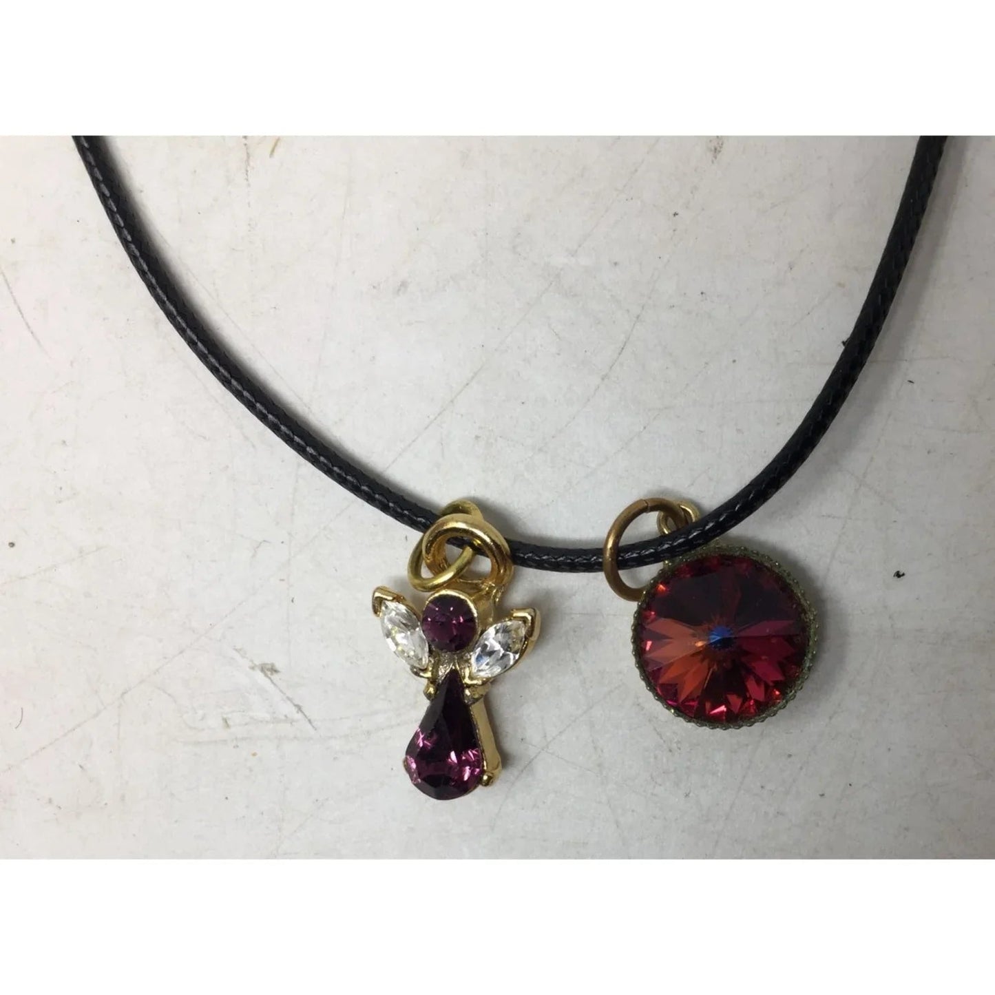 3 Vintage Pendants/Charms with Necklace (Heart, Angel and Circle Pendant) - A+ Stuff - necklaces - A+ Stuff