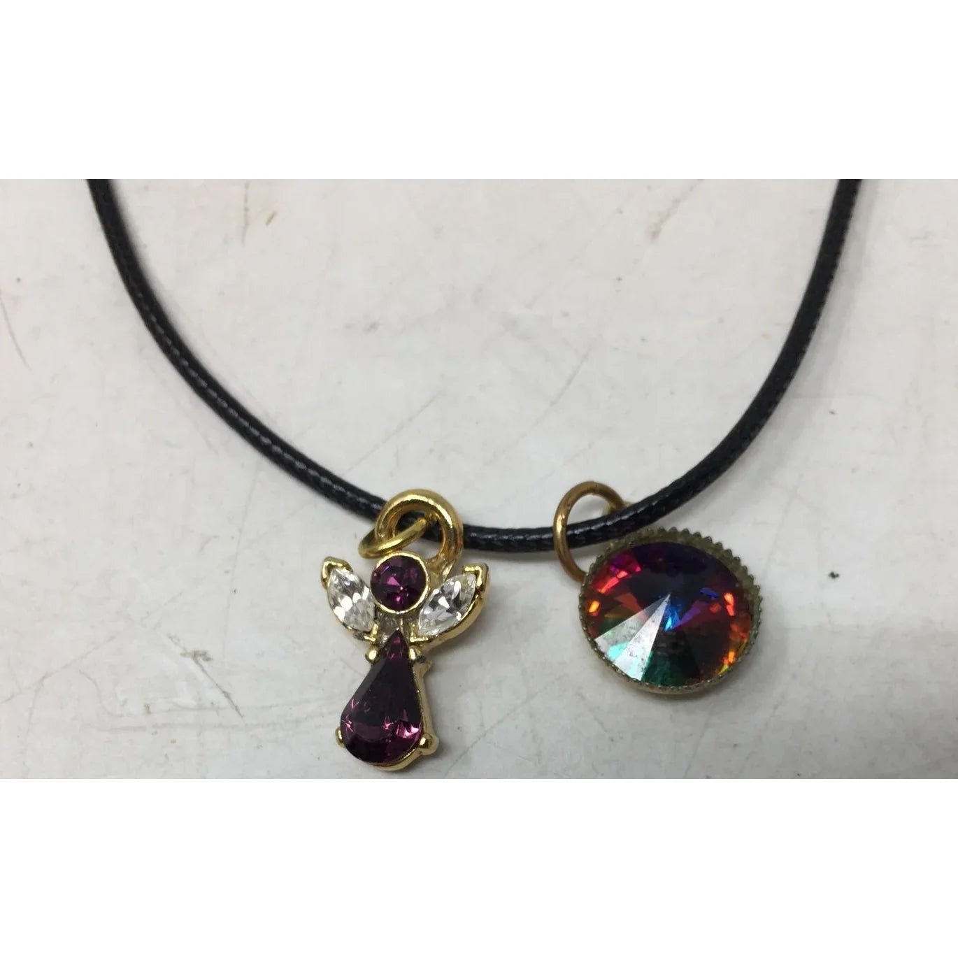 3 Vintage Pendants/Charms with Necklace (Heart, Angel and Circle Pendant) - A+ Stuff - necklaces - A+ Stuff