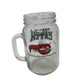 Red Lobster "Deadliest Catch" Handled Clear Glass Mason Jar Mug/Cup