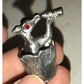 Vintage Miniature Pewter Dragon with Red Eyes Figurine