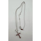 Beautiful Cross Pendant with Shining White Gemstones