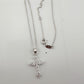 Beautiful Cross Pendant with Shining White Gemstones