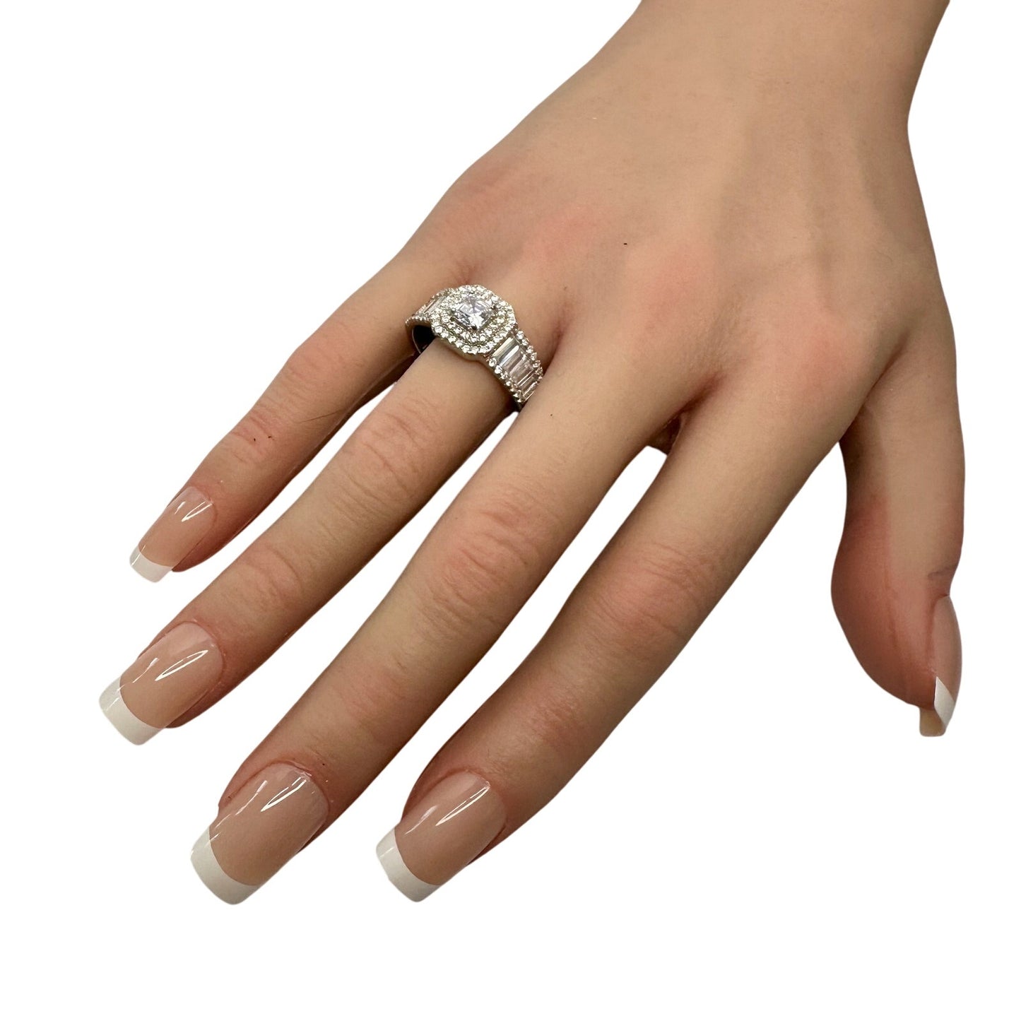 Asscher Cut 2.50 ct Lab Created White Sapphire Ring size 10